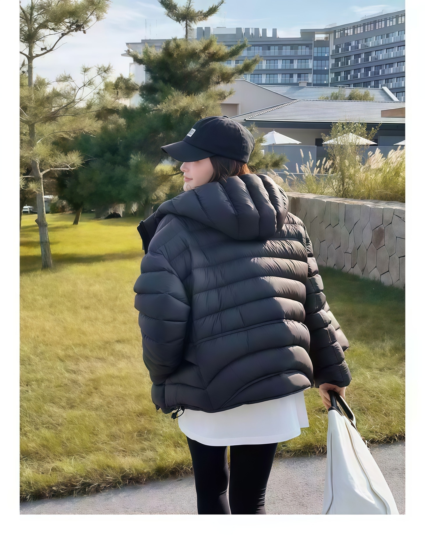 排骨羽绒服女短款2025新款连帽韩版宽松保暖时尚爆款泡芙冬季外套详情14