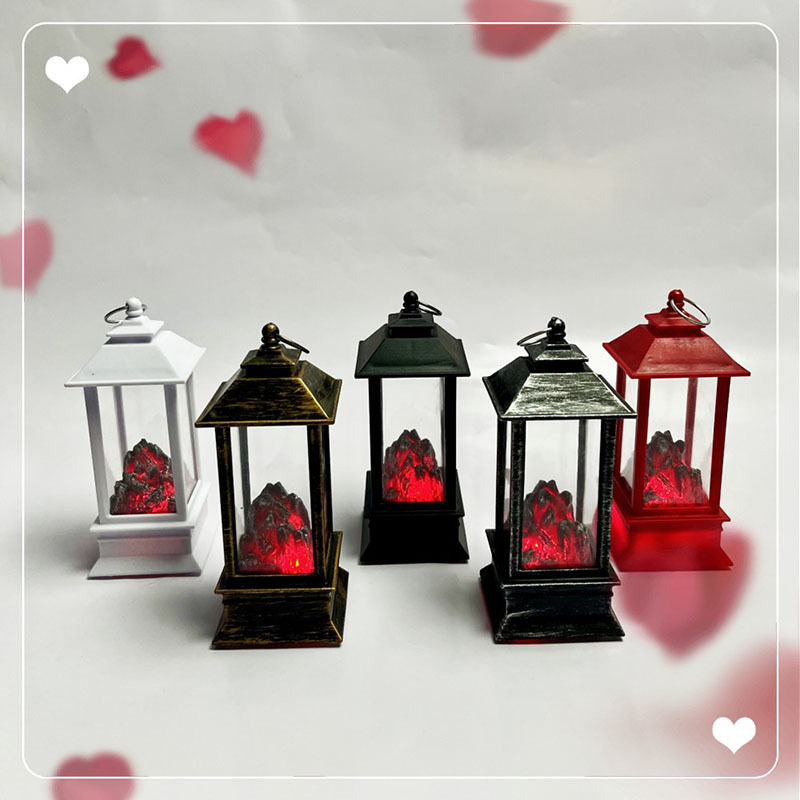 Creative Cross-Border Fireplace Small Wind Lamp Led Light Simulation Flame Night Light Scene Layout Window Decoration