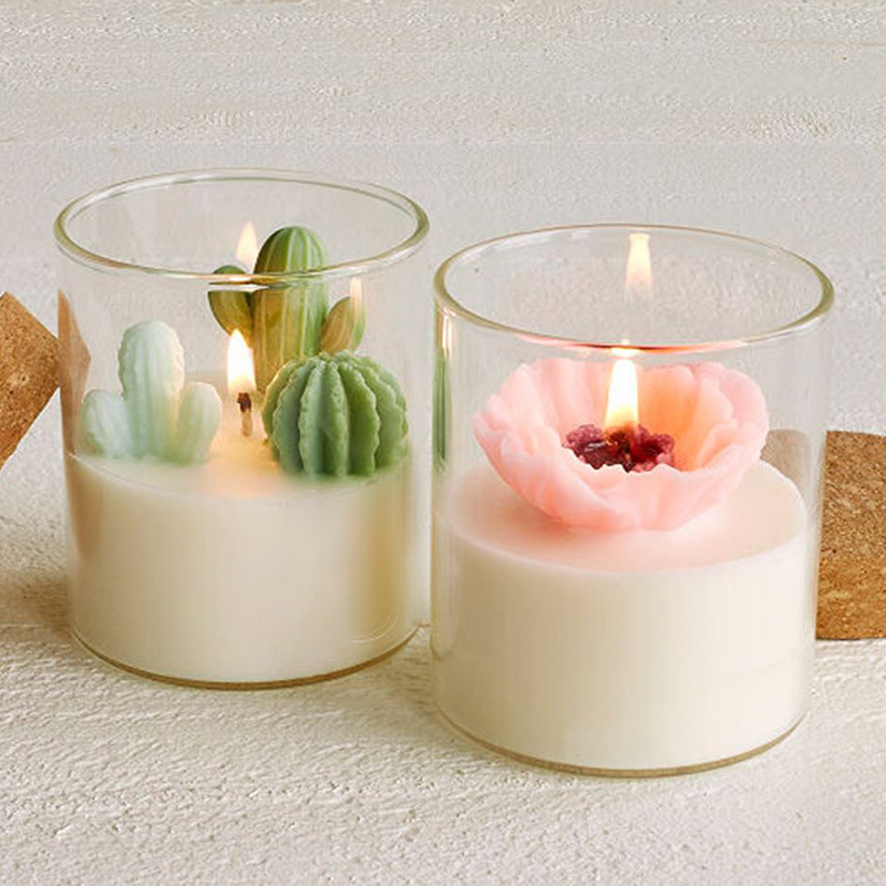 Scented Candle Cup Handmade Birthday Dress Valentine's Day Romantic Chinese Valentine's Day Christmas High Borosilicate Glass Candle Empty Cup details Picture
