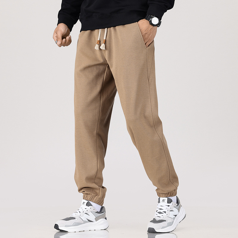 Men's casual pants, new men's 2024 autumn collection, American sportswear pants, loose skinny pants, heavyweight skinny sweatpants