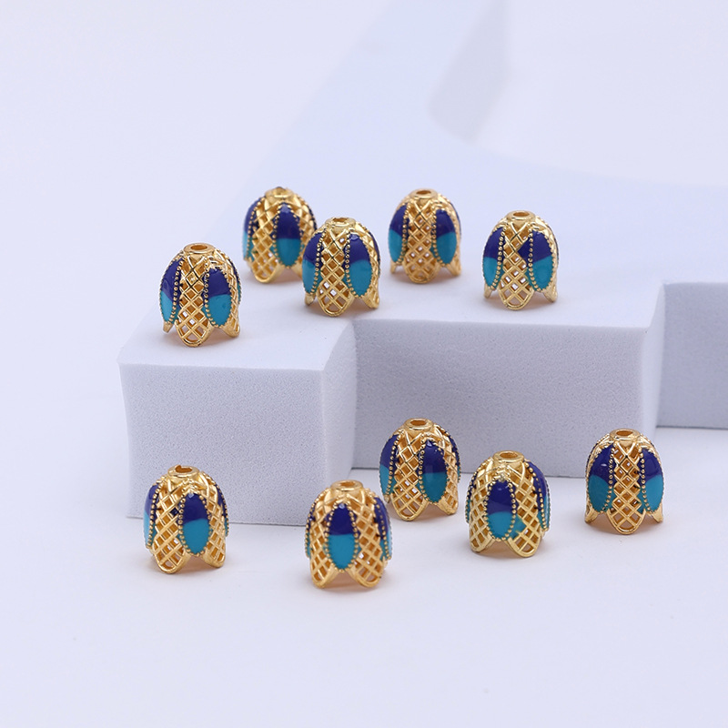 Ccbdiy Accessories Cloisonne Hollow Tassel Hat Drop Oil Tassel Fringe 7579 details Picture