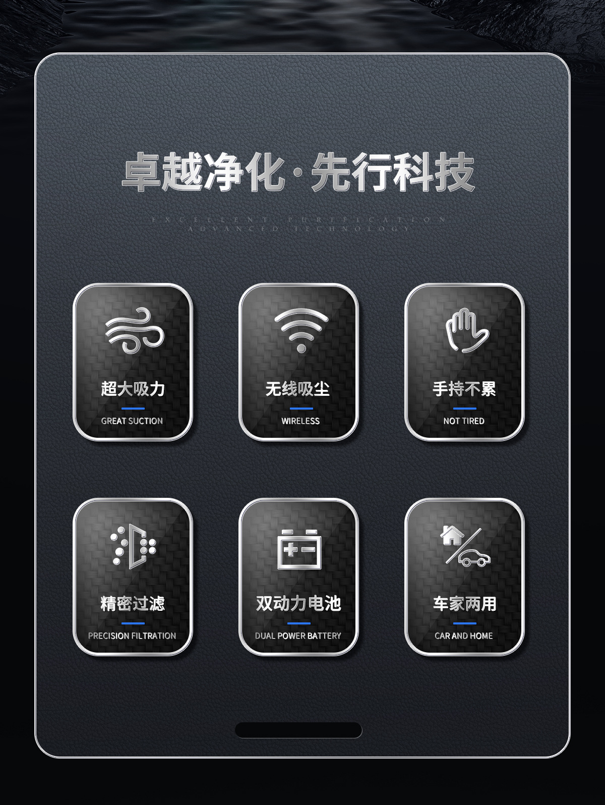 汽车适用便携式手持吸尘器大功率吸力车载吸尘器跨境批发礼品详情2