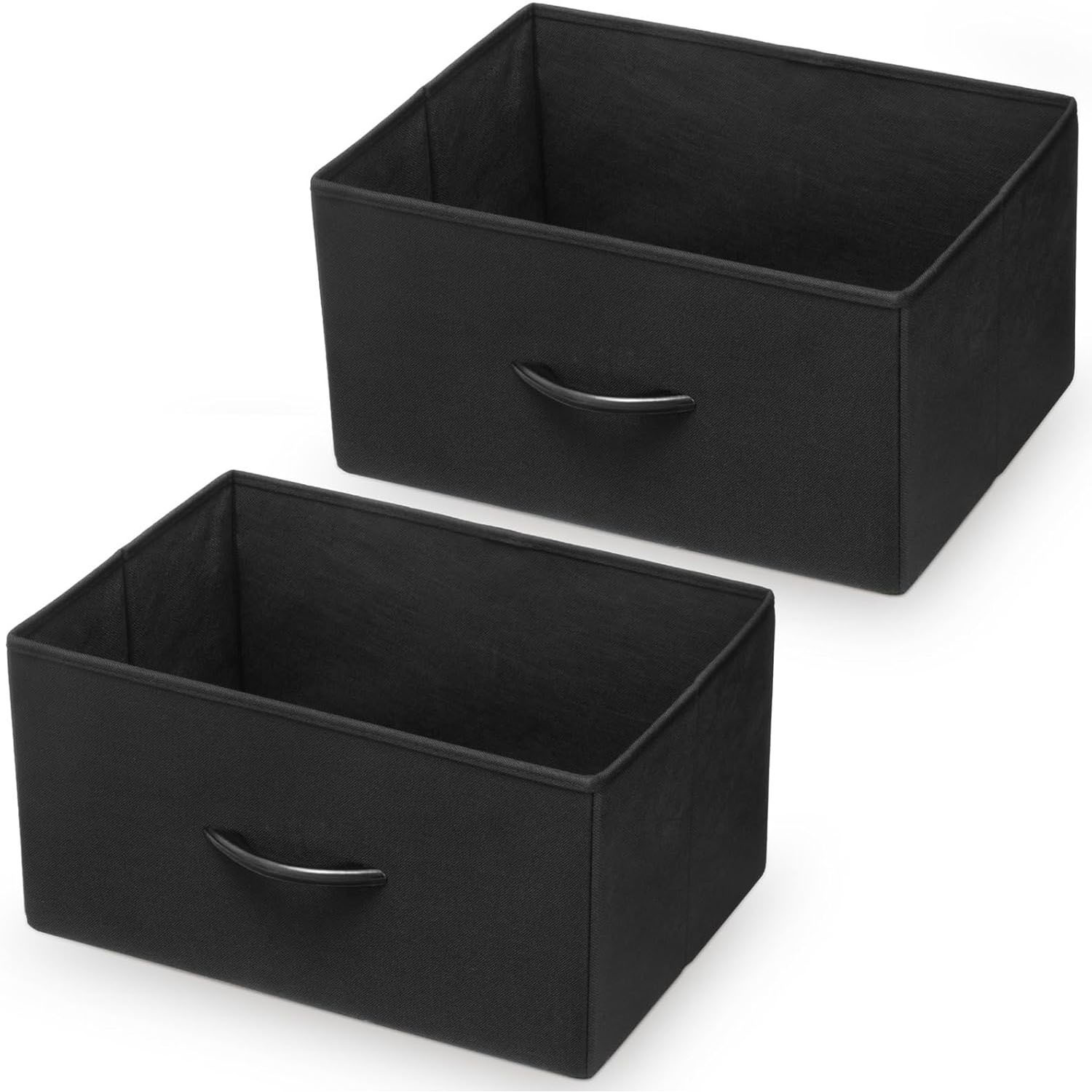 布艺家用抽屉式收纳衣物卧室简易收纳盒可折叠便携式收纳柜亚马逊