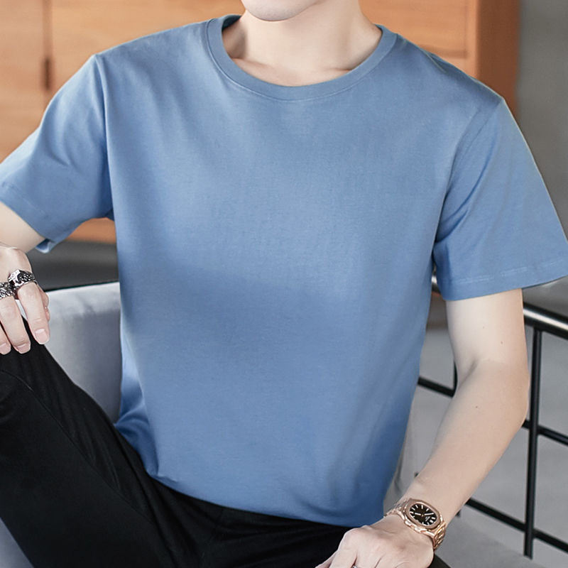 2022 Summer Men's short-sleeved T-shirts, teenagers' half-sleeved body T-shirts, summer base layer T-shirts, plate-size men's undershirt