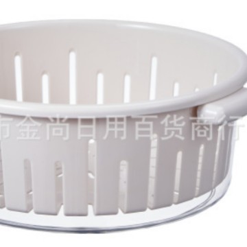 Plastic water-draining vegetable basket, thickened kitchen vegetable basket for washing vegetables and rice, household water-filtering fruit basket details Picture