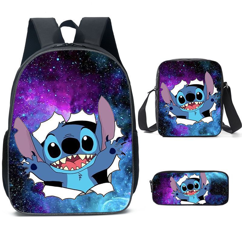 Amazon's New Cartoon Stitch Stitch Three-Piece Backpack For Primary And Secondary School Students Backpack Backpack Application Scenario