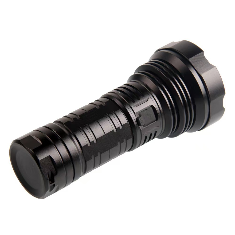 High-brightness aluminum alloy powerful flashlight T40 long-range outdoor mountaineering lighting rechargeable USB fishing flashlight Application Scenario