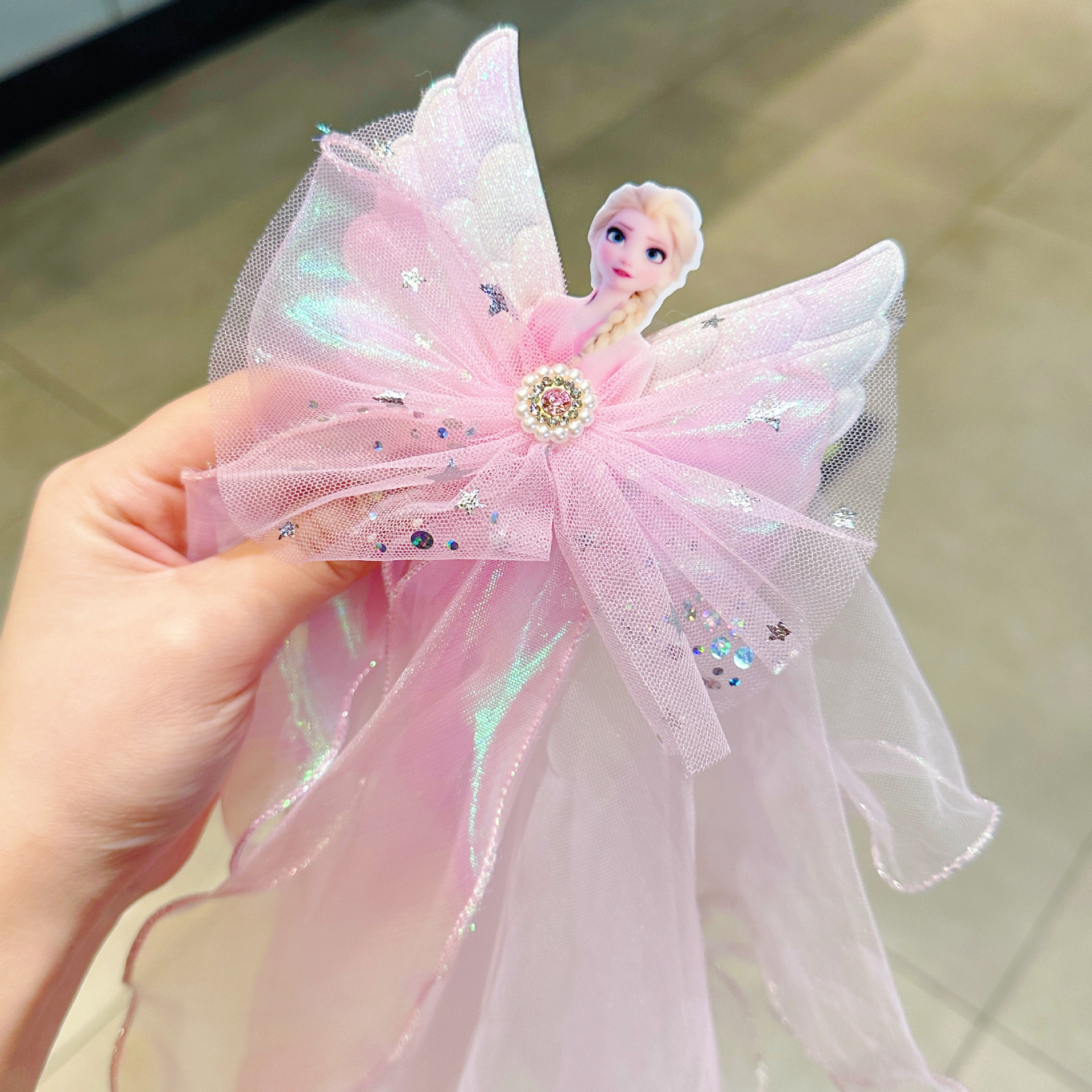 Children's Hairpin Korean New Cute Princess Wings Drape Hairpin Korean Version Delicate Little Girl Children Hair Accessories Specification drawing