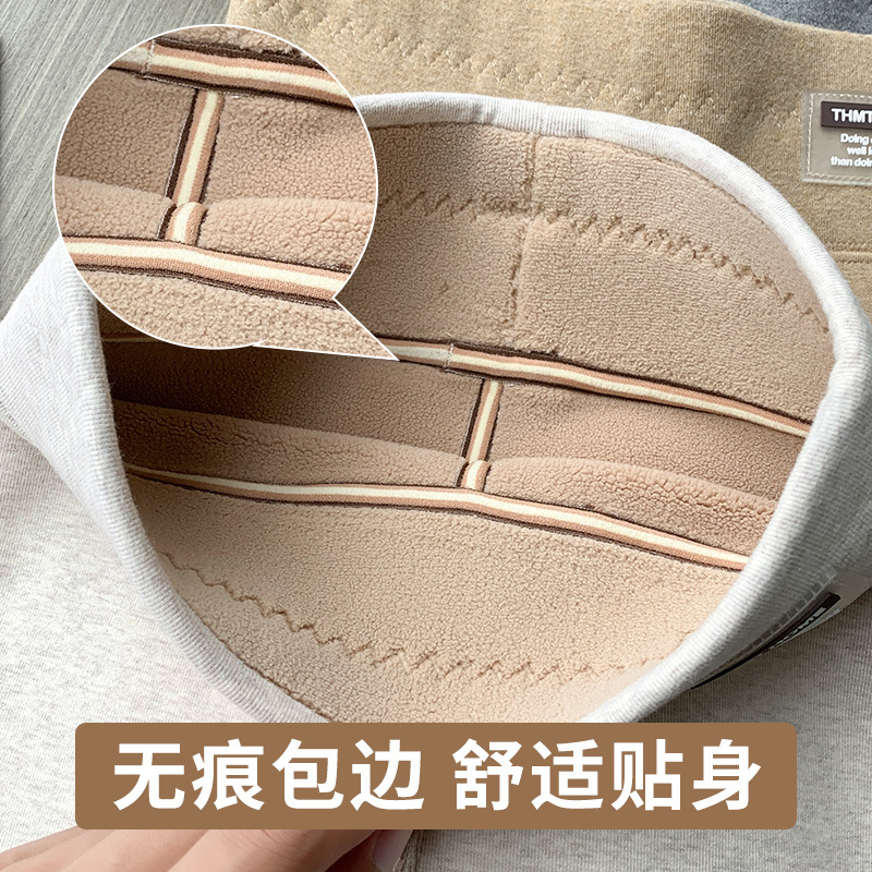 Fleece and thickened leggings for women's outerwear in the 2024 autumn/winter collection: high-waisted, slimming, warm, large-sized thickened pure cotton trousers Application Scenario