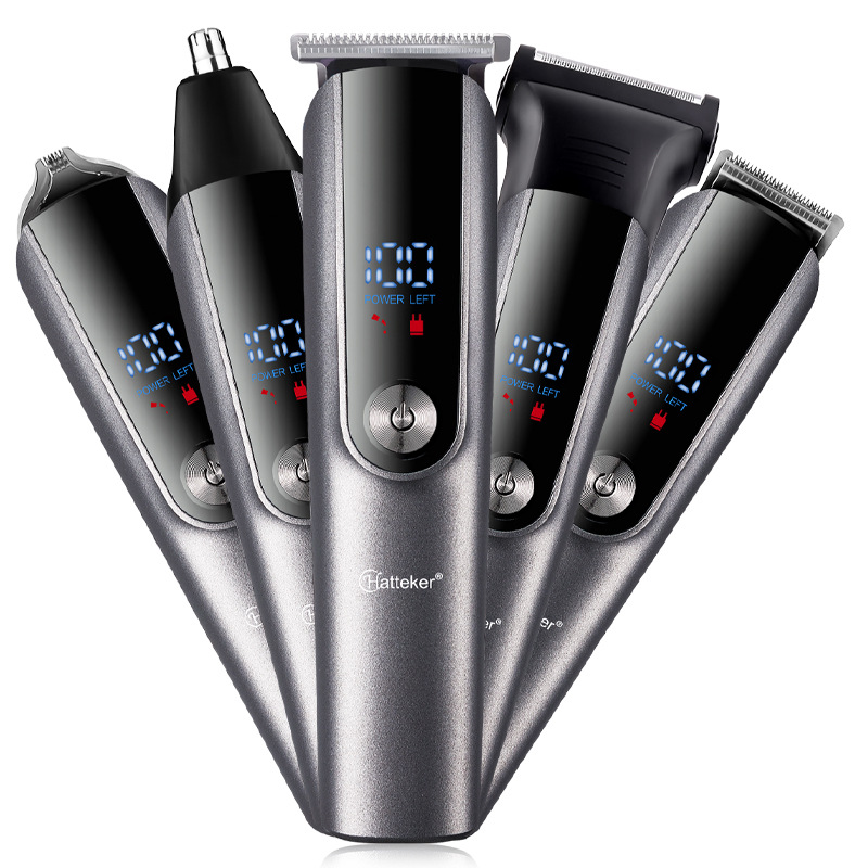 Hatteker Multi-Functional Hair Cutting Set Men's Electric Hair Clipper Shaver Nose Hair Clipper Cross Border Item Picture