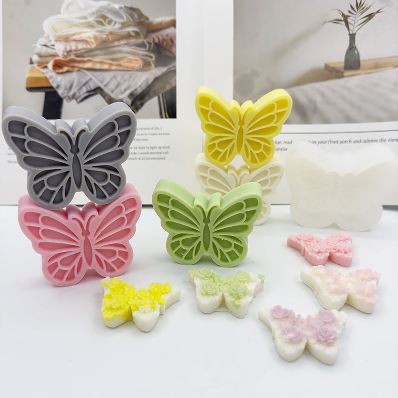 Mariposa vela perfumada molde de silicona flor DIY mariposa jabón hecho a mano difusor vela de piedra de yeso goteo pegamento Application Scenario