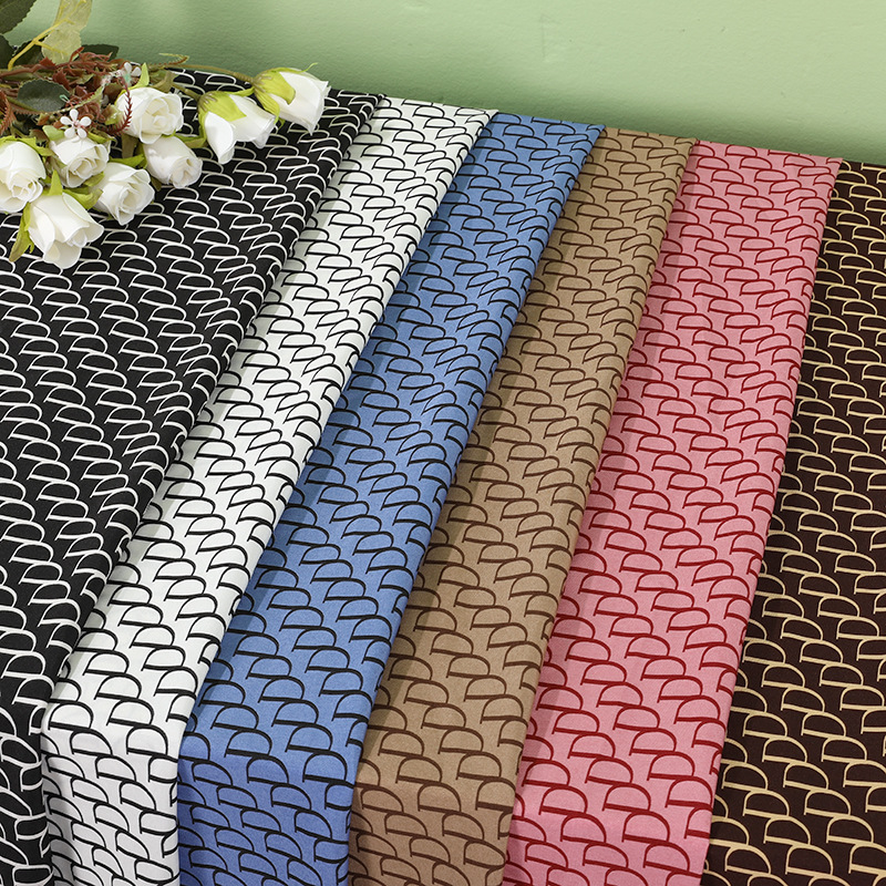 New Letter D Printed Polyester Cloth 100D Four-Sided Elastic Fashion Clothing Shirt Fabric