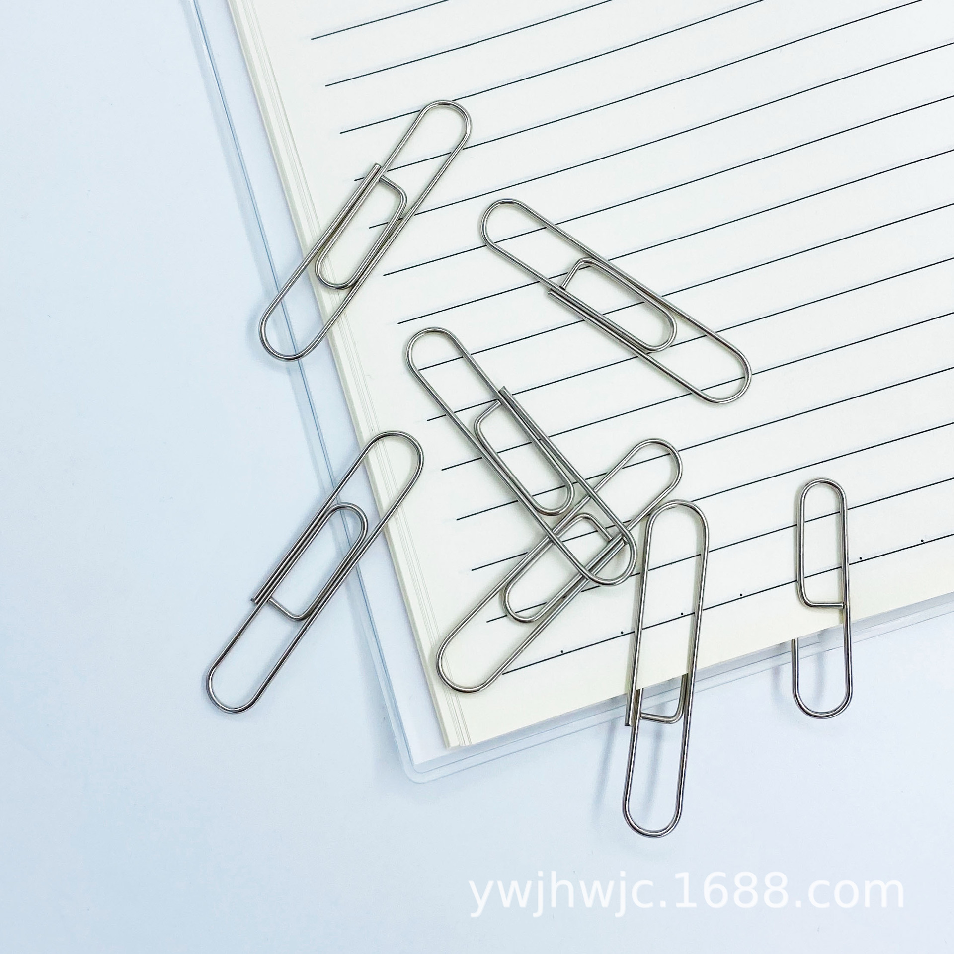 Wholesale nickel-plated paper clips, 50mm needle folded corner boat-shaped paper clips, nickel-plated paper clips