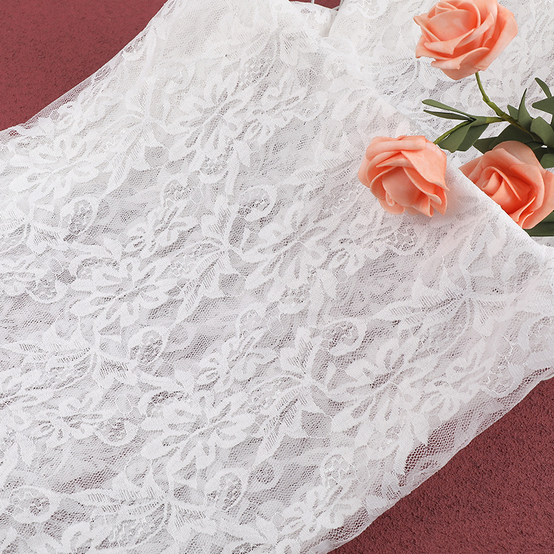 Strand nylon lace fabric, stretch lace fabric, wedding dress, clothing, lace accessories factory in stock Application Scenario