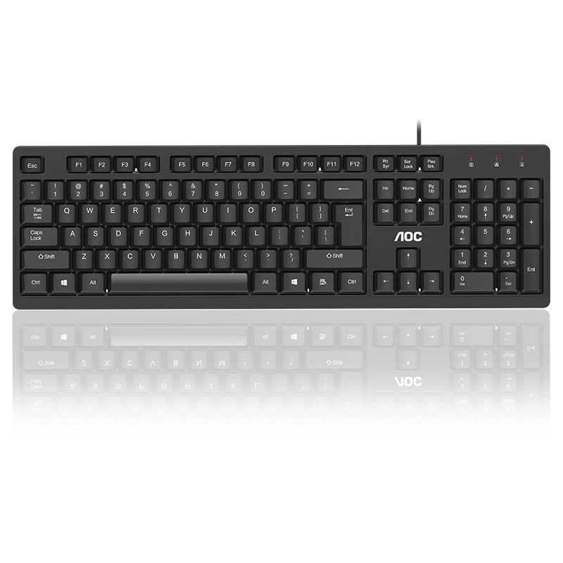 TPV AOC KB161USB wired keyboard unit office all-in-one desktop keyboard and mouse cross-border wholesale Item Picture
