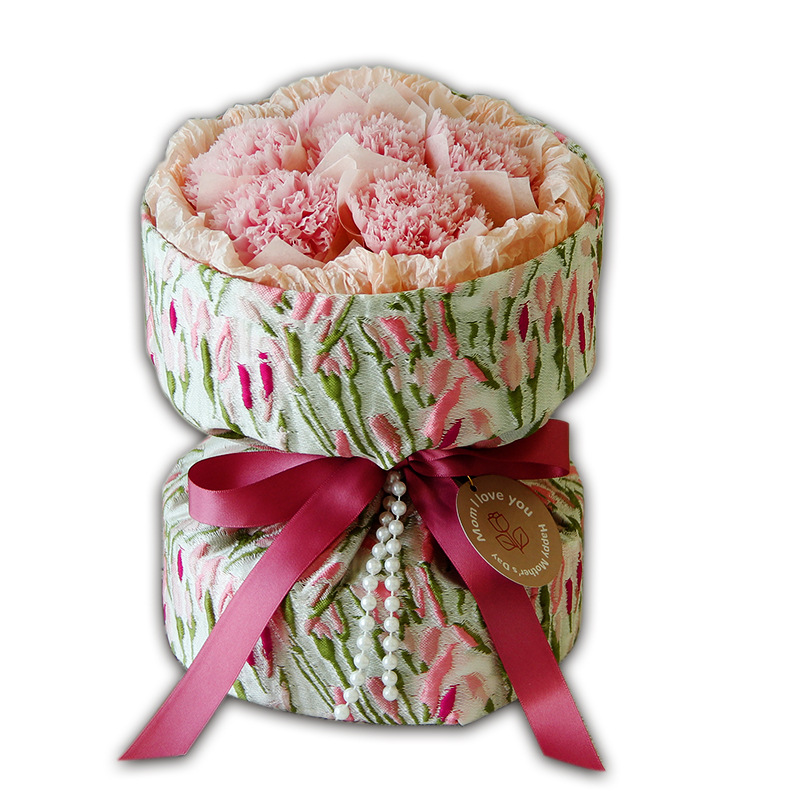 Mother's Day Gift Dopamine Flower Bouquet Eternal Flower Carnation Pearl Rose Gift Set Dried Flower Wholesale Item Picture