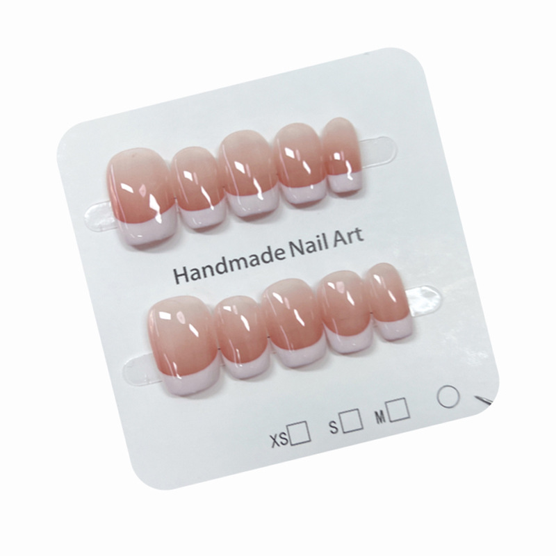 Pure desire style gradient French pink, simple and versatile, gentle, pure handcrafted nail art Item Picture