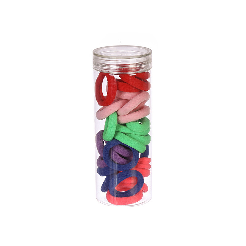 Korean-style towel ring, colorful children's ponytail hair tie, girlish heart, Instagram high-elasticity hair band, 30 pieces per can Item Picture