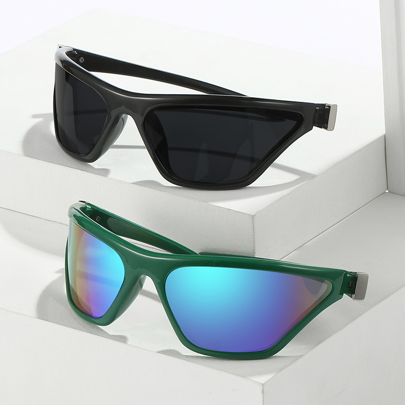 Cross-border new Y2K fashionable cat-eye trendy outdoor sunglasses, personalized sunglasses, futuristic and tech-savvy sports glasses Item Picture