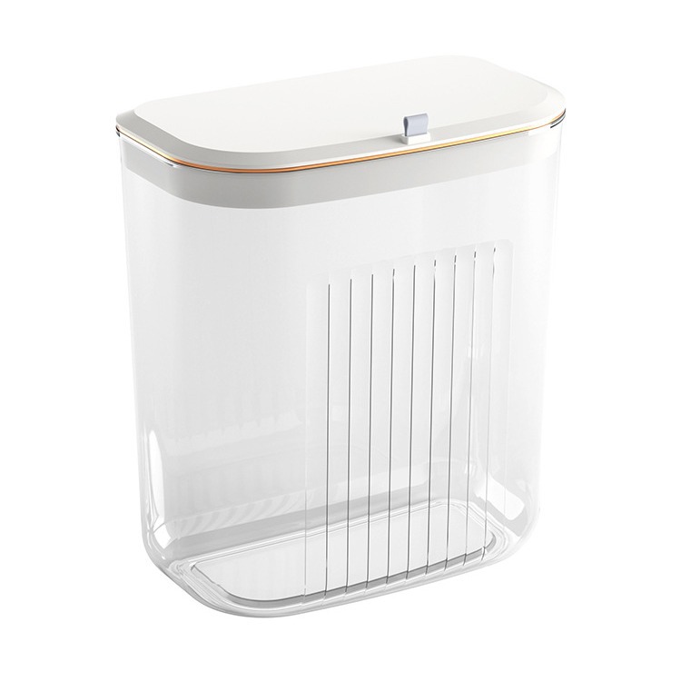 Laundry Basket With Cover Hanging Wall Perforation-Free Light Luxury Laundry Basket Bathroom Bathroom Storage For Laundry Change Transparent Storage Basket Item Picture