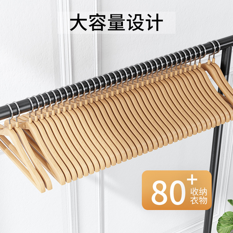 Simple coat rack, floor-standing indoor clothes hanger, bedroom clothes storage rack, household clothes drying rack, dormitory clothes drying pole Application Scenario