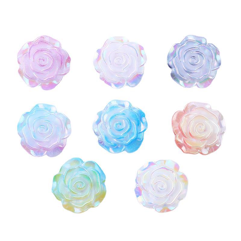 Diy Cream Glue With Holes Electroplating Rose Diy Mobile Phone Case Refrigerator Sticker Hairpin Accessories Resin Accessories Wholesale Item Picture