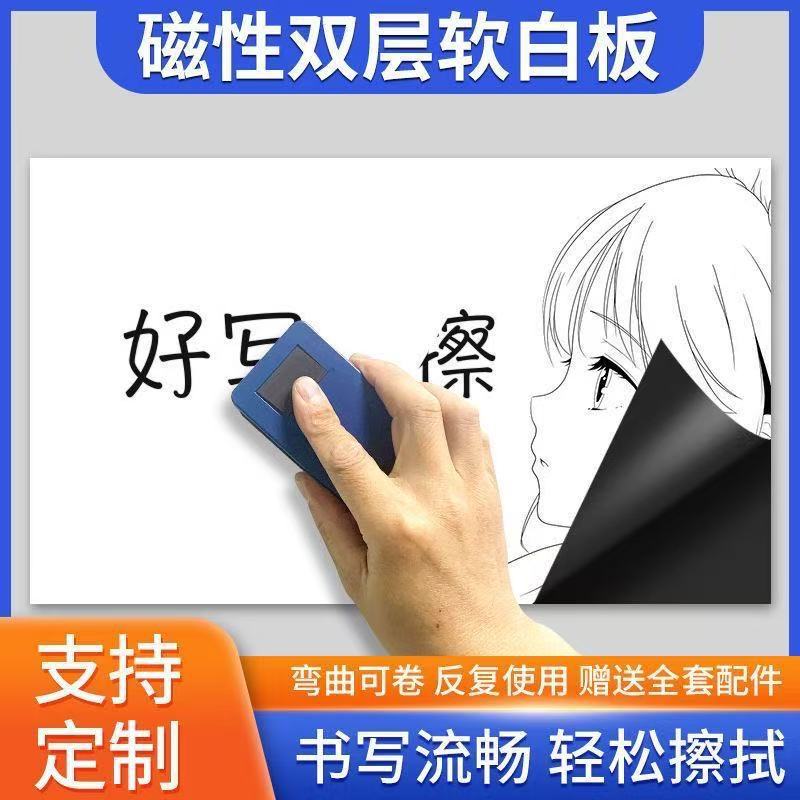 Double-layer thickened magnetic white board wall stickers for office and conference use, children's magnetic graffiti wall stickers, magnetic blackboard stickers Application Scenario