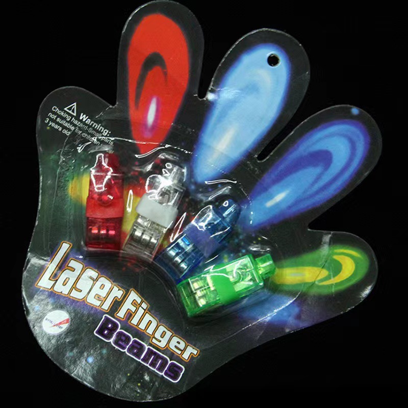 跨境爆款 发光手指灯戒指灯 卡装手指灯派对玩具发光玩具闪光玩具详情图2