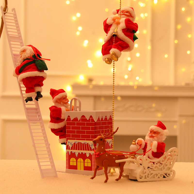 European-style Christmas electric climbing bead Santa Claus home, children's electric toys, Christmas gift decorations Application Scenario