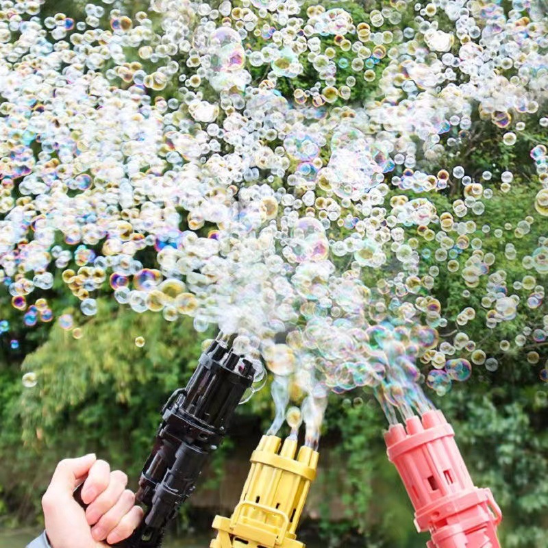 Cross-Border 8-Hole Tiktok Red Gatling Bubble Machine Children Handheld Fan Electric Bubble Gun Stalls Night Market Goods Specification drawing
