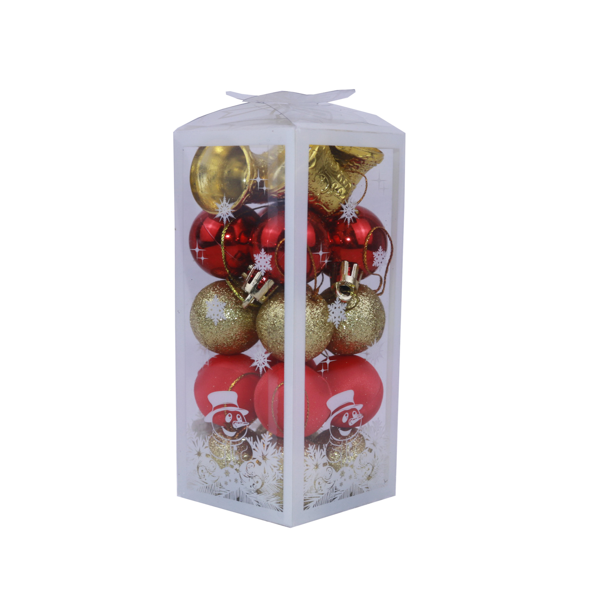 Christmas decorations: 3cm small Christmas pendant, multi-pack, Holy Ball Gift pack, small drum and bell multi-pack, 20 pieces each Application Scenario