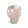 New luxury high-platform transparent drum cup, niche design glass cup, whisky glass, cold drink juice coffee cup Item Picture