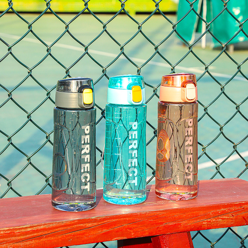 Double-layer water bottle, space cup with scale, new creative large-capacity plastic cup, bouncing lid, outdoor sports Application Scenario