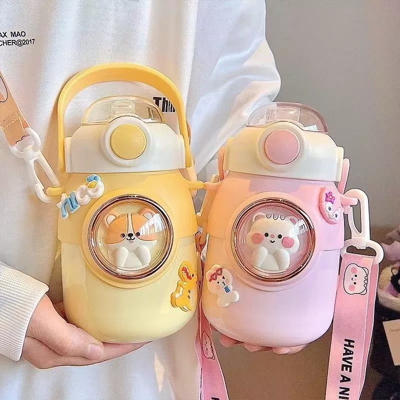 保温杯女生高颜值316双饮水杯可爱学生上学专用大肚杯子儿童水壶