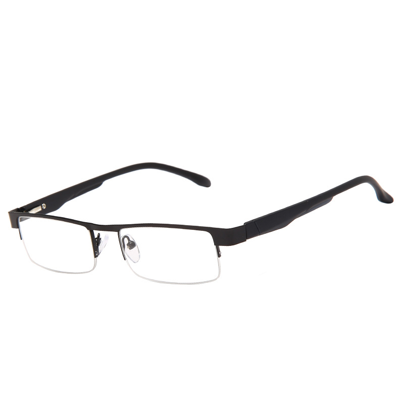 新款老花镜老年人金属眼镜舒适老人镜方型半框老花眼镜气质款详情图3