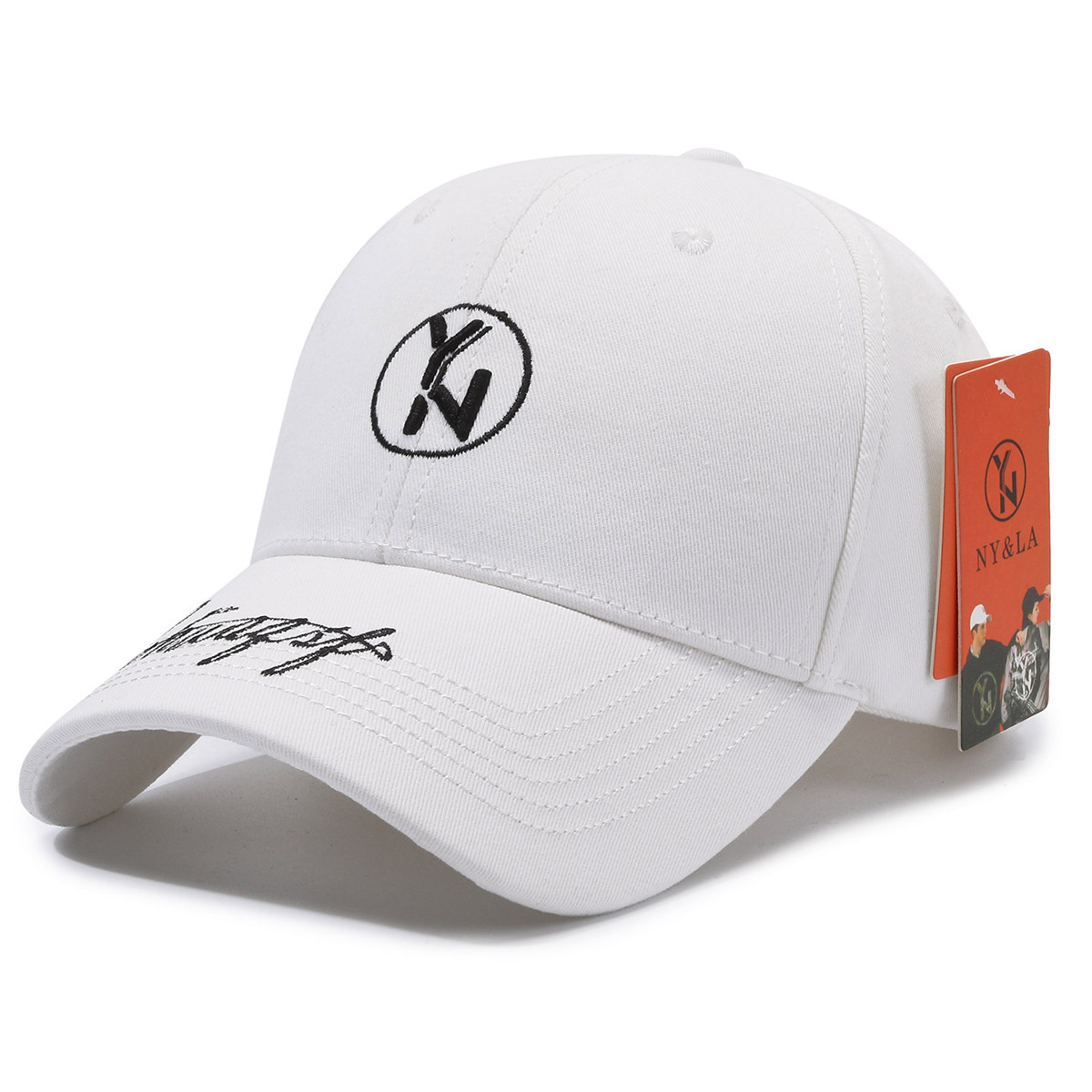 The spring and autumn baseball cap with "YN" embroidered on the brim, the baseball cap, the street fashion trend, and the casual sun hat Item Picture
