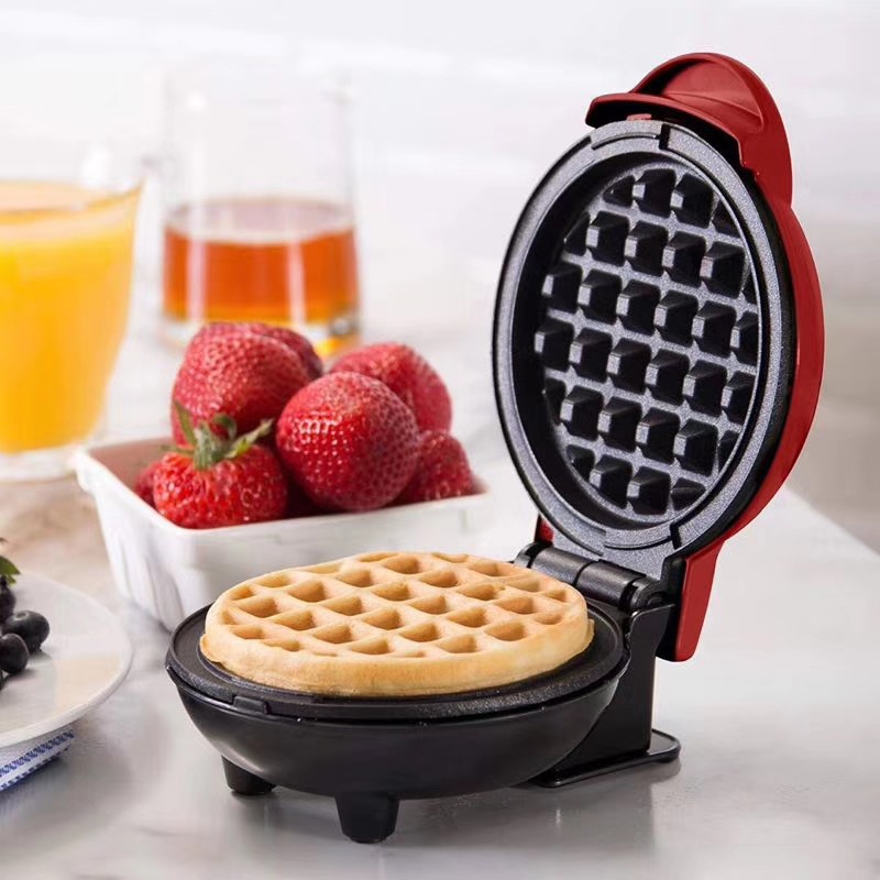 外贸迷你华夫饼锅waffle早餐蛋仔烙饼机家用便携式插电式电饼铛批