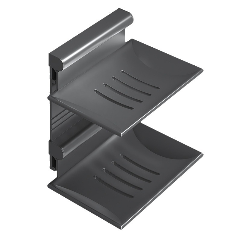 Wholesale of creative square soap boxes, wall-mounted draining soap racks without holes, and bathroom soap storage racks Item Picture