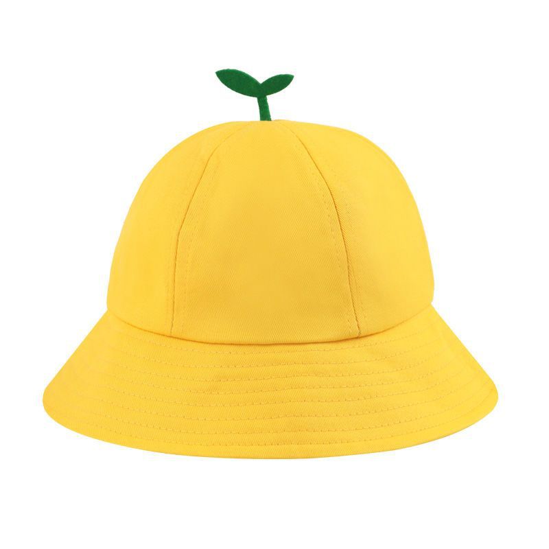 Summer kindergarten hats, fisherman hats, printed logo, embroidered spring outing yellow hats, outdoor safety children's hats, cross-border Item Picture