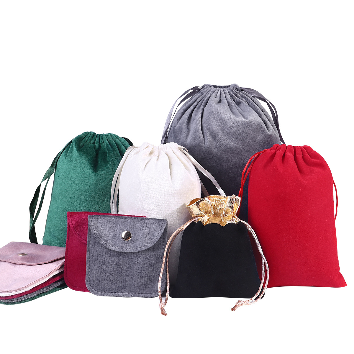 Custom-made velvet bag jewelry storage bag, drawstring drawstring bag, velvet small bag for ornaments, velvet drawstring bag Item Picture