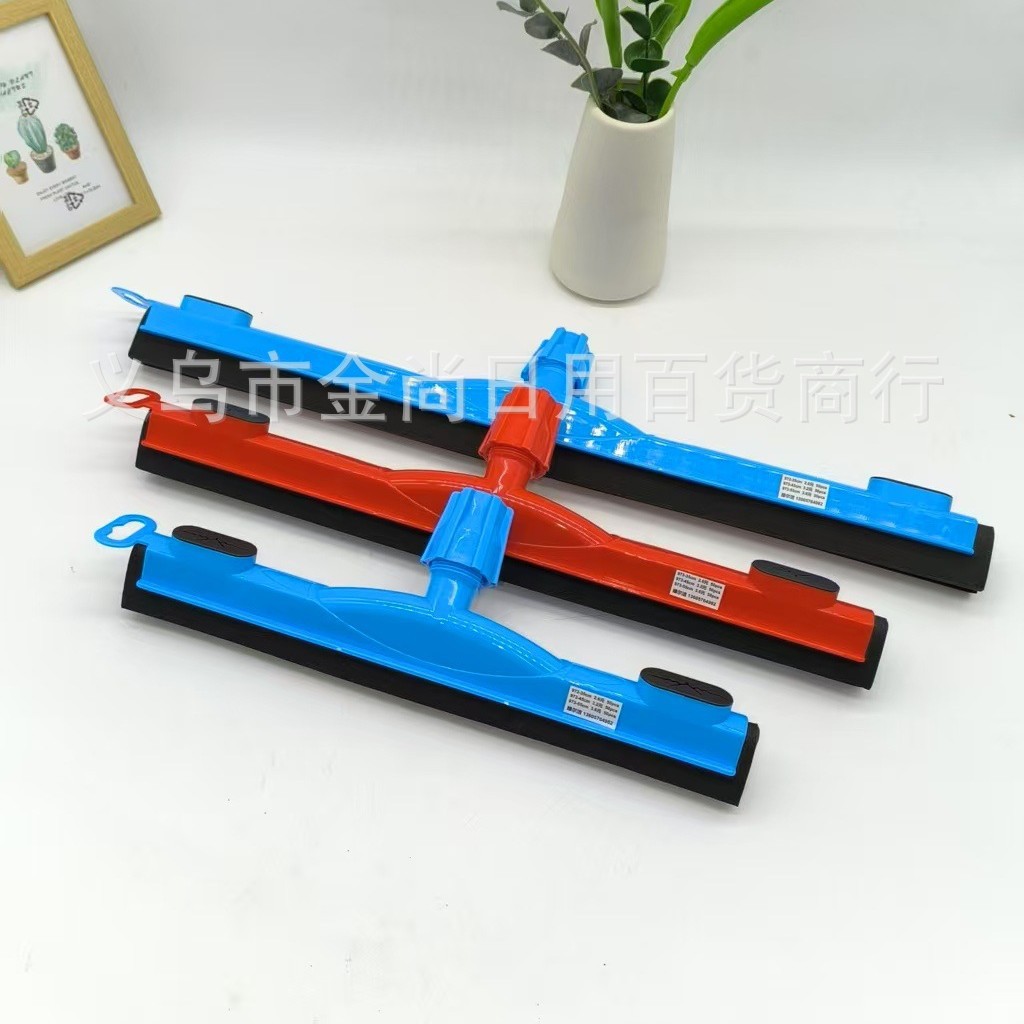 Plastic and rubber floor scraper, bathroom water scraper, water pusher, glass scraper, foam scraper strip, floor scraper head, glass scraper for household use Item Picture