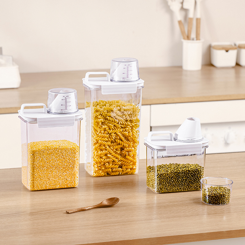 Kitchen grain storage box, moisture-proof and insect-proof dry goods and snacks preservation box, grain sealed jar, storage jar