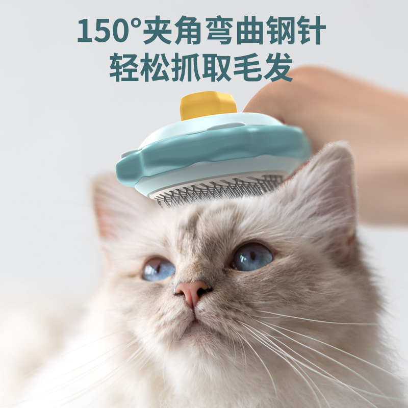 Pet comb, self-cleaning needle, comb to remove loose hair and knots, cat comb, dog grooming hair remover, pet grooming products Application Scenario