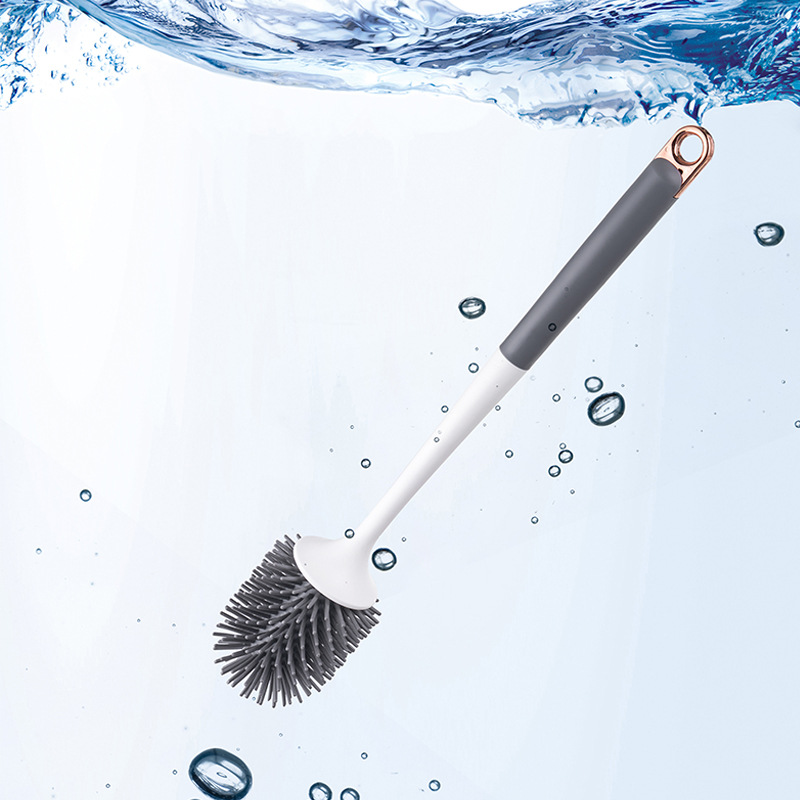 Toilet Brush Household No Dead Corner No Punching Toilet Brush Toilet Toilet Long Handle Imitation Silicone Cleaning Brush Magic Application Scenario