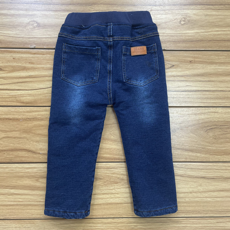 2022 Children's autumn and winter men's and women's long knitted denim washed fleece thickened comfortable, slightly elastic and soft pants Application Scenario