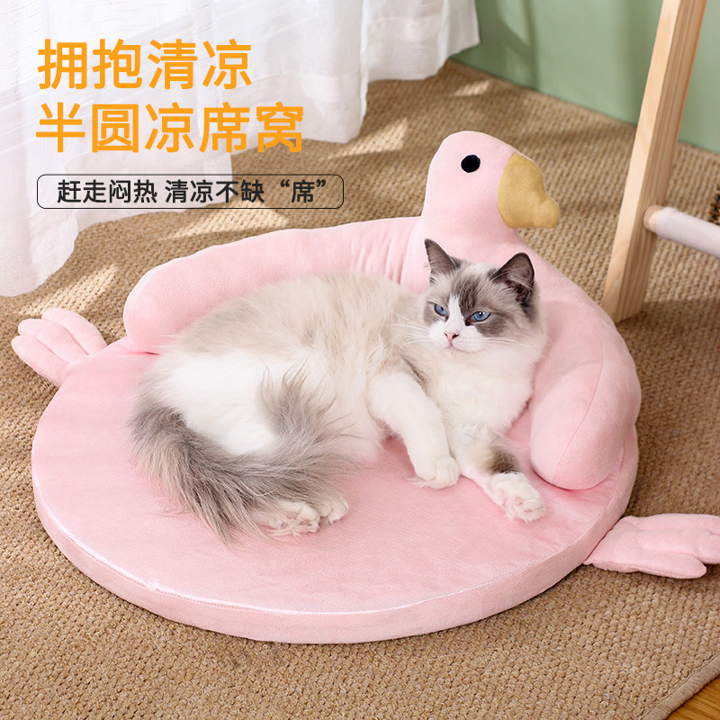 夏季宠物凉席窝猫咪沙发猫笼自由空间猫狗夏日圆形宠物垫猫窝批发