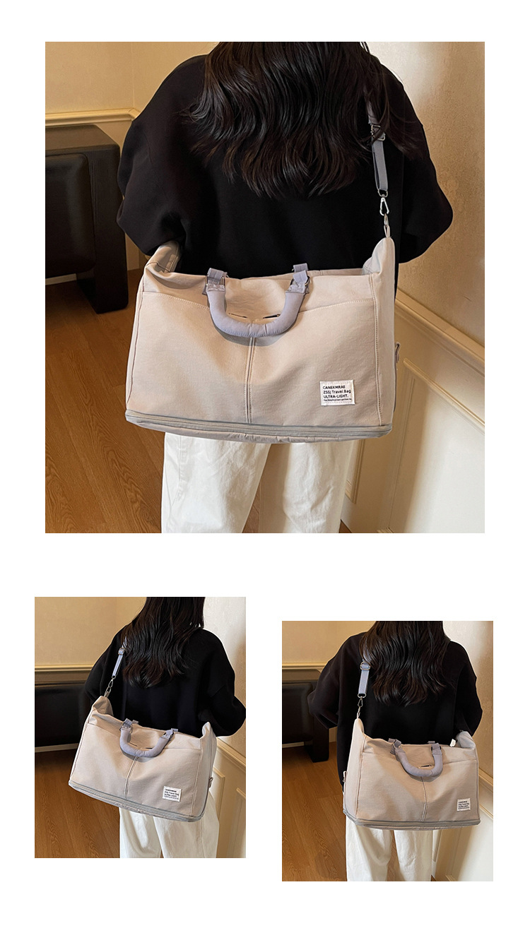 跨境批发大容量可套拉杆外出单肩旅行包轻便手提健身瑜伽包旅游包详情16