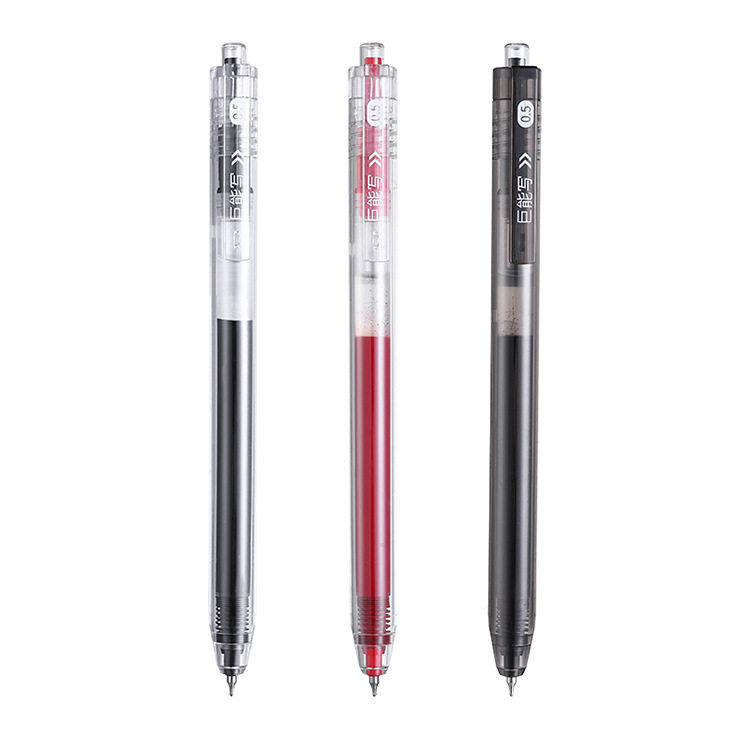 Heshuo 525 High appearance level, powerful student office 0.5mm large capacity CS tip quick-drying press gel pen Application Scenario