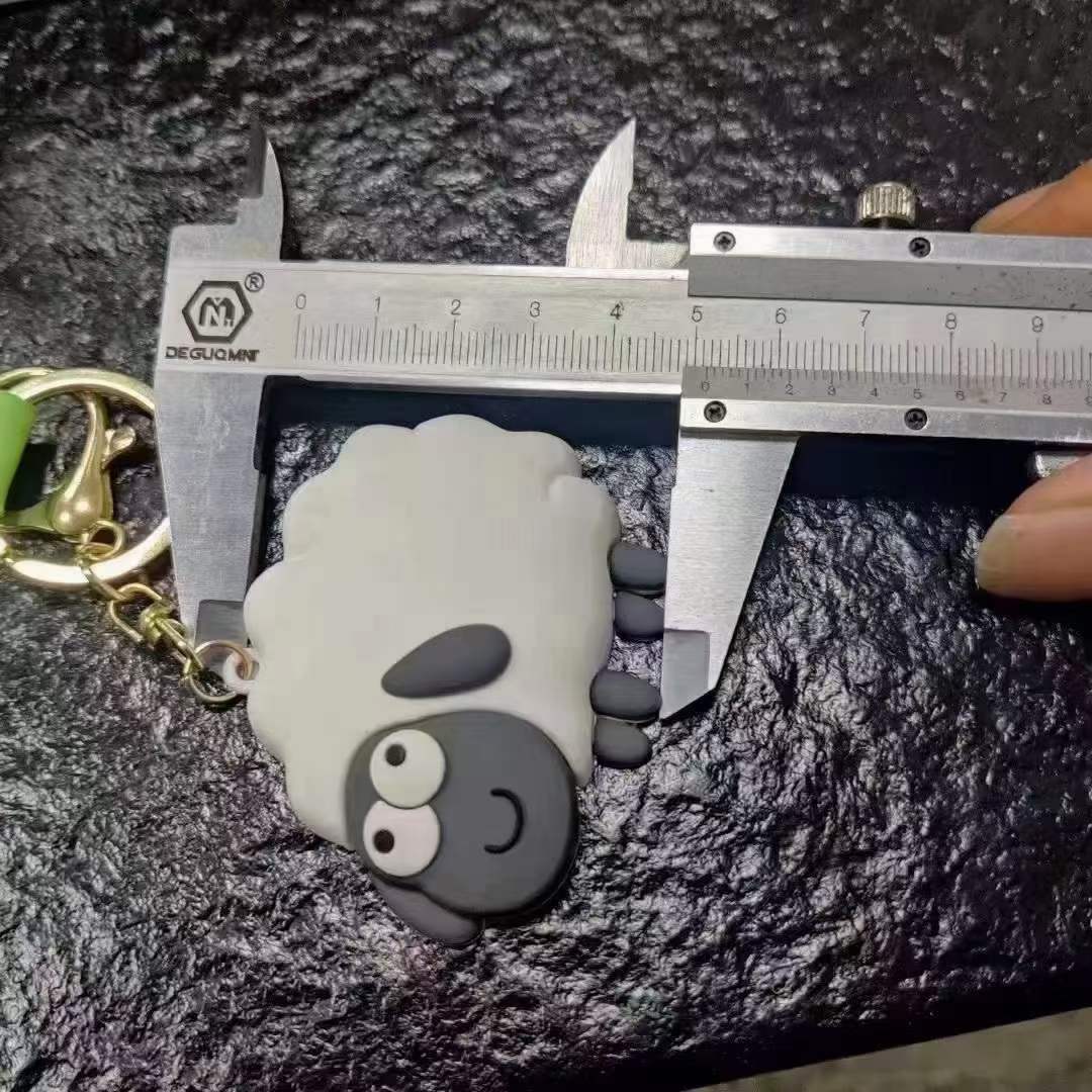 Tiktok boom sheep a sheep key chain 3D three-dimensional soft rubber doll sheep a sheep key chain spot wholesale network red game lamb bag key chain Application Scenario