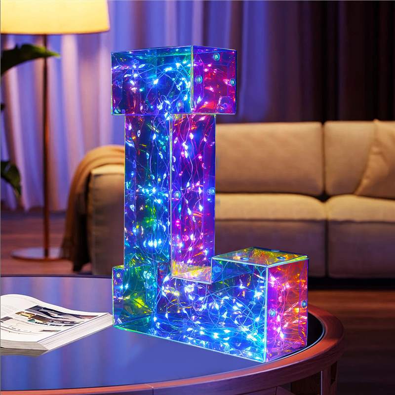 Cross-Border Magic Letter L Atmosphere Light Room Decorative Light Valentine's Day Graduation Season Gift Table Decoration Manufacturers details Picture